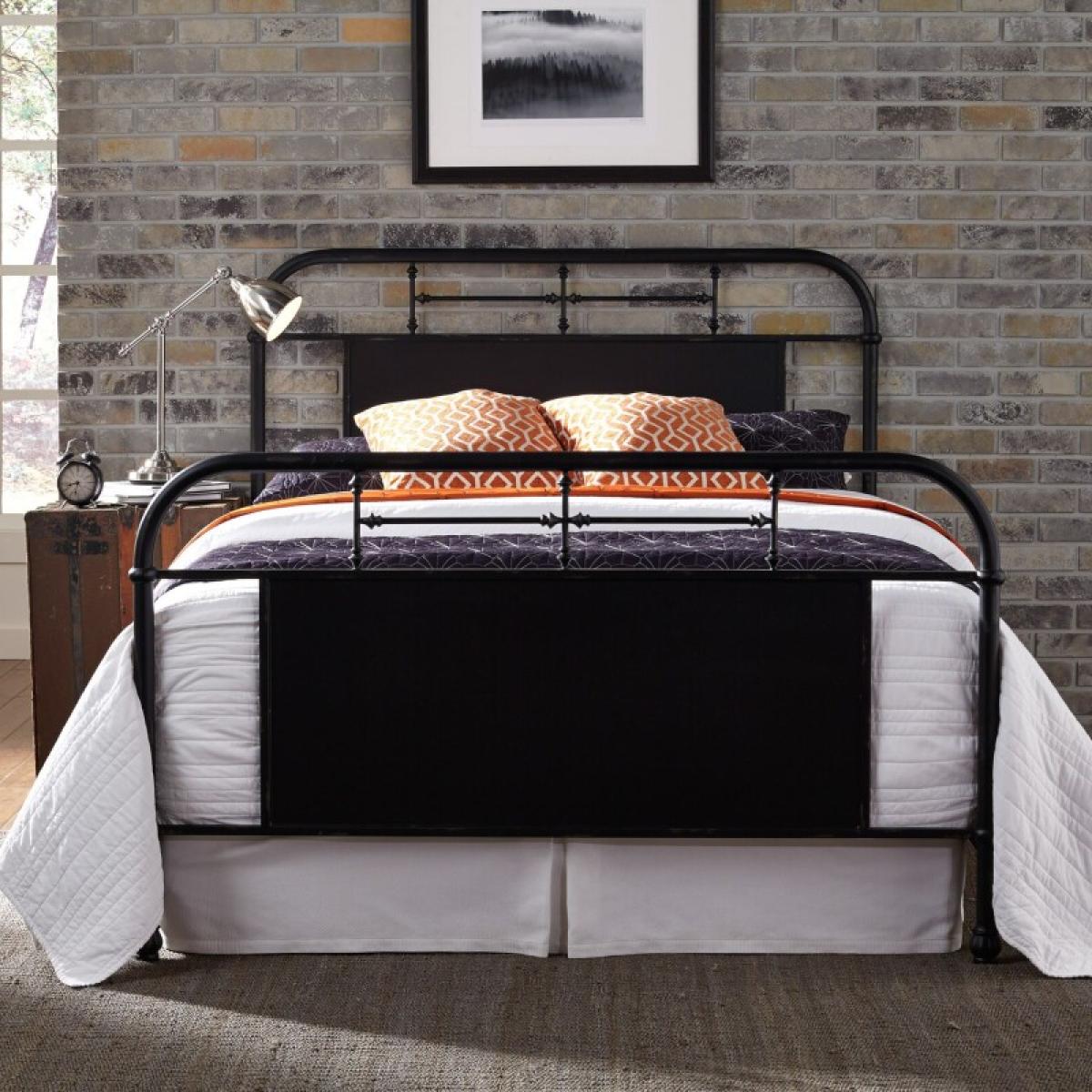 Vintage Series Queen Metal Bed - Black - Image 2