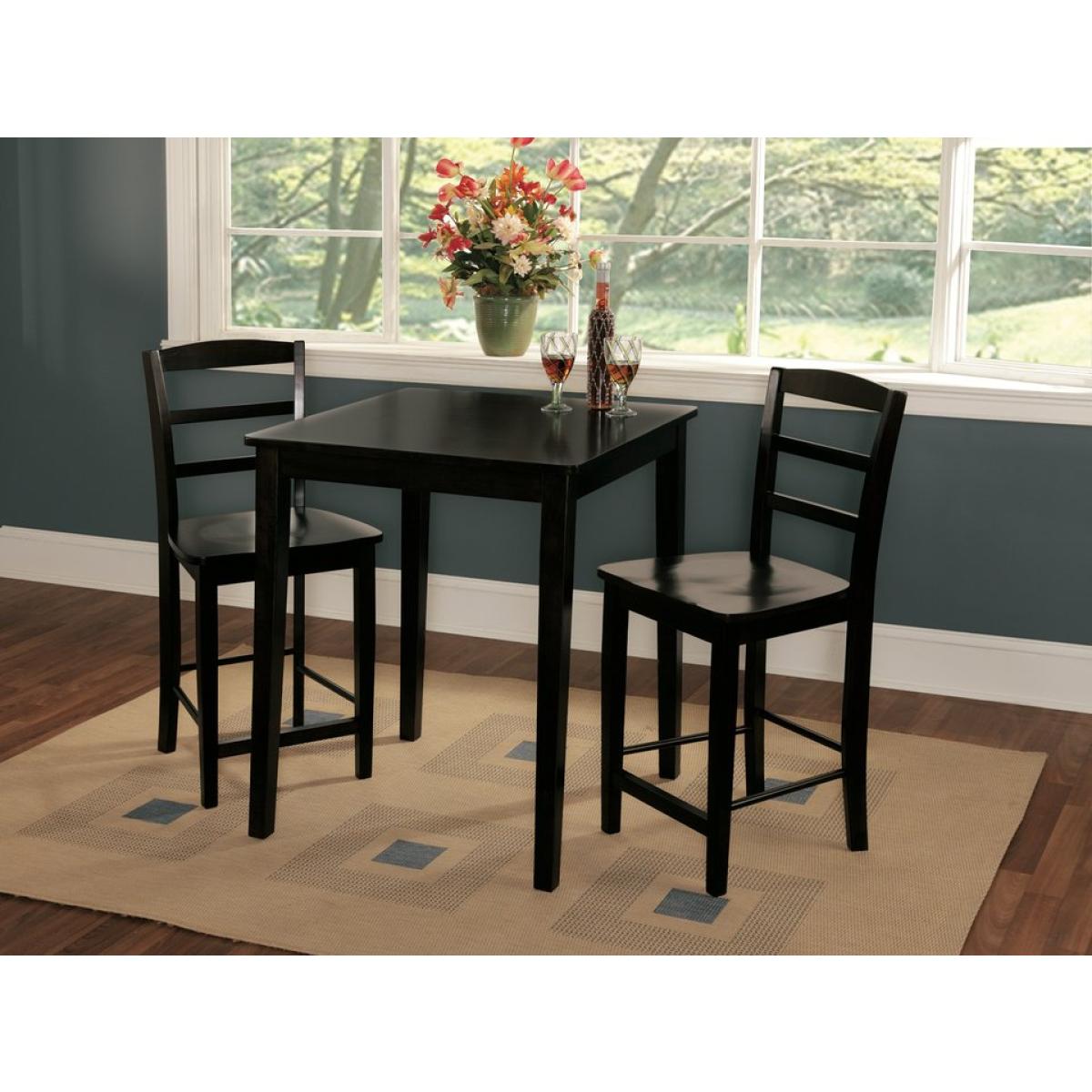 Dining Essentials - 30'' Square Table w/ 36''H Shaker Legs in Black - T46-36S - Image 3