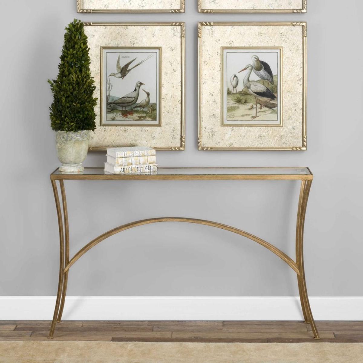 Alayna Console Table, Gold - Image 4