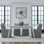 Accent Dining Chair w/ Casters - Sapphire - Image 4