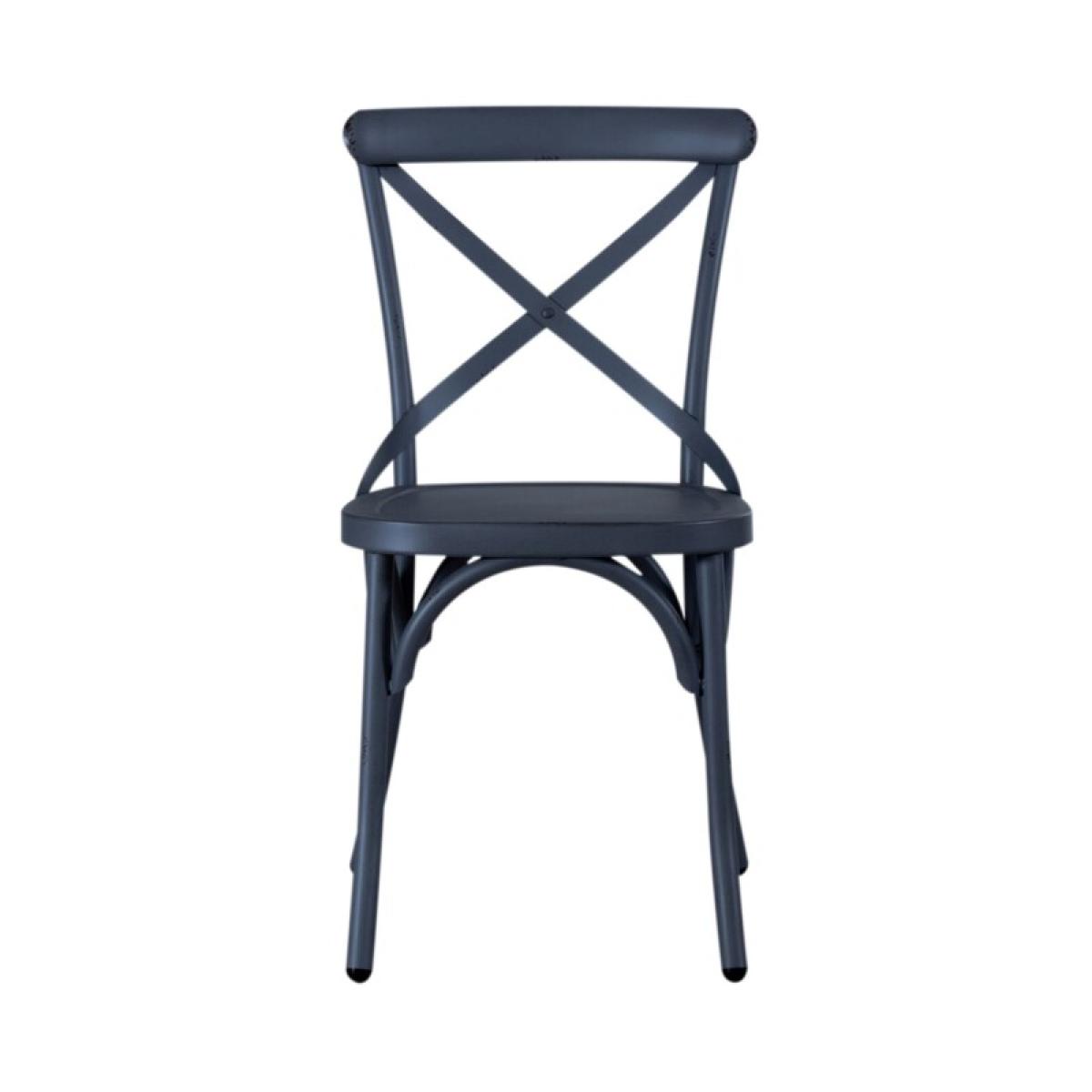 X Back Side Chair- Navy - Image 4
