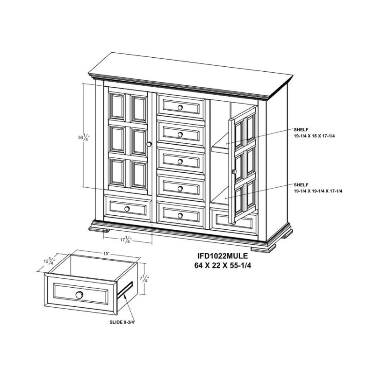 Terra 7 Drawer 2 Door Mule Chest - Image 8