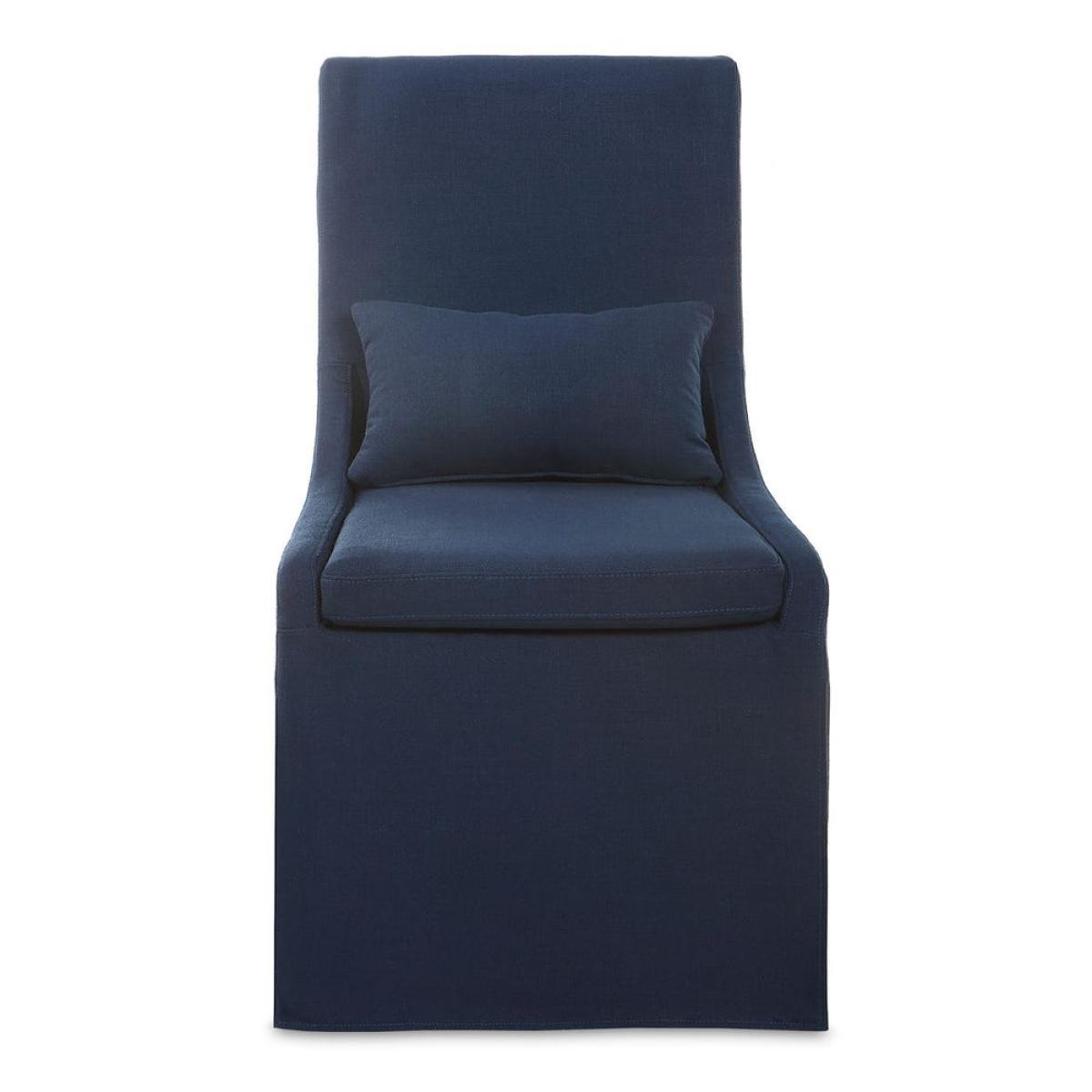 Coley Armless Chair, Denim - Image 2