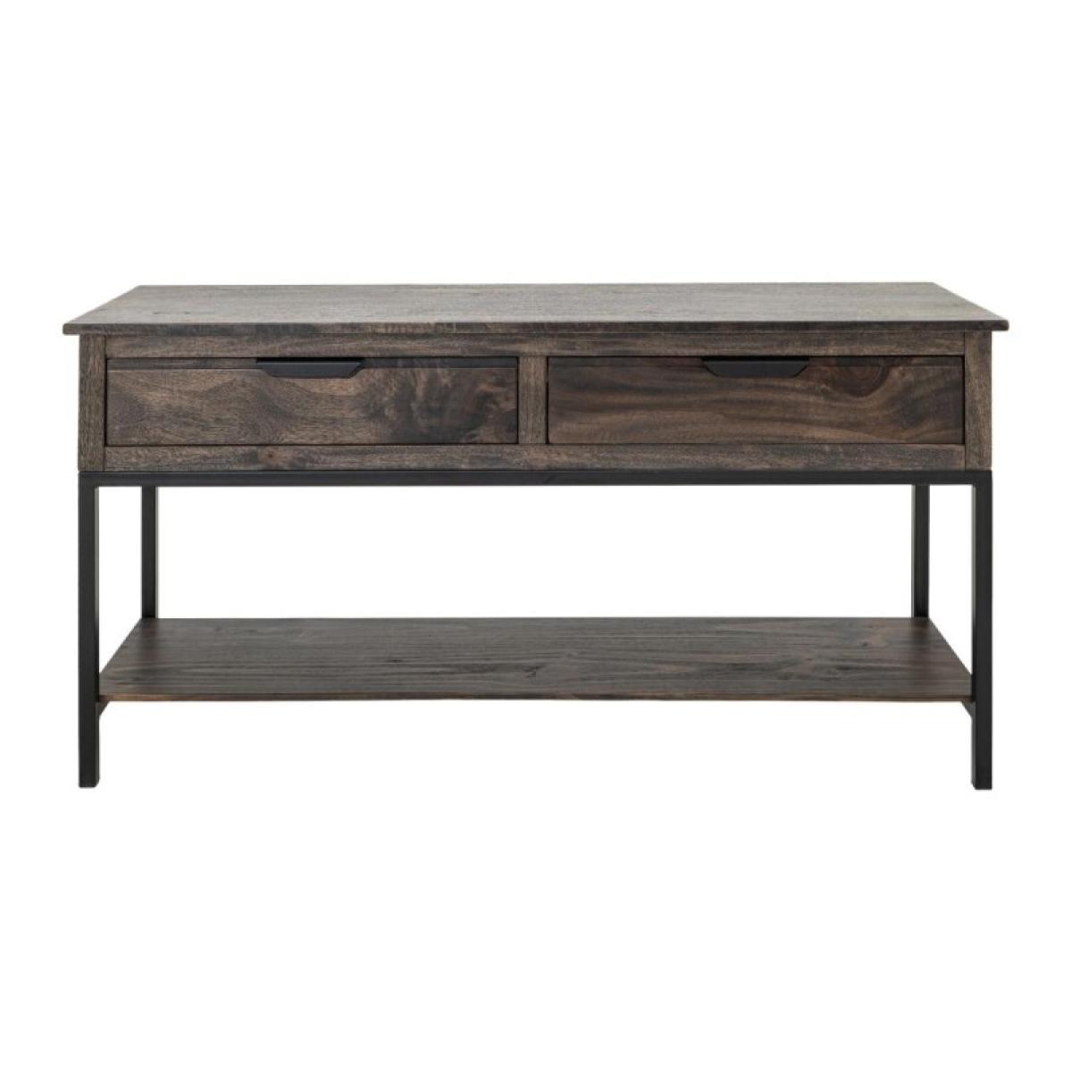 2 Drawer, 1 Shelf Sofa Table - Dark Mita - Image 2