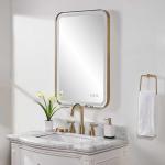 Crofton Lighted Vanity Mirror, Brass - Image 10