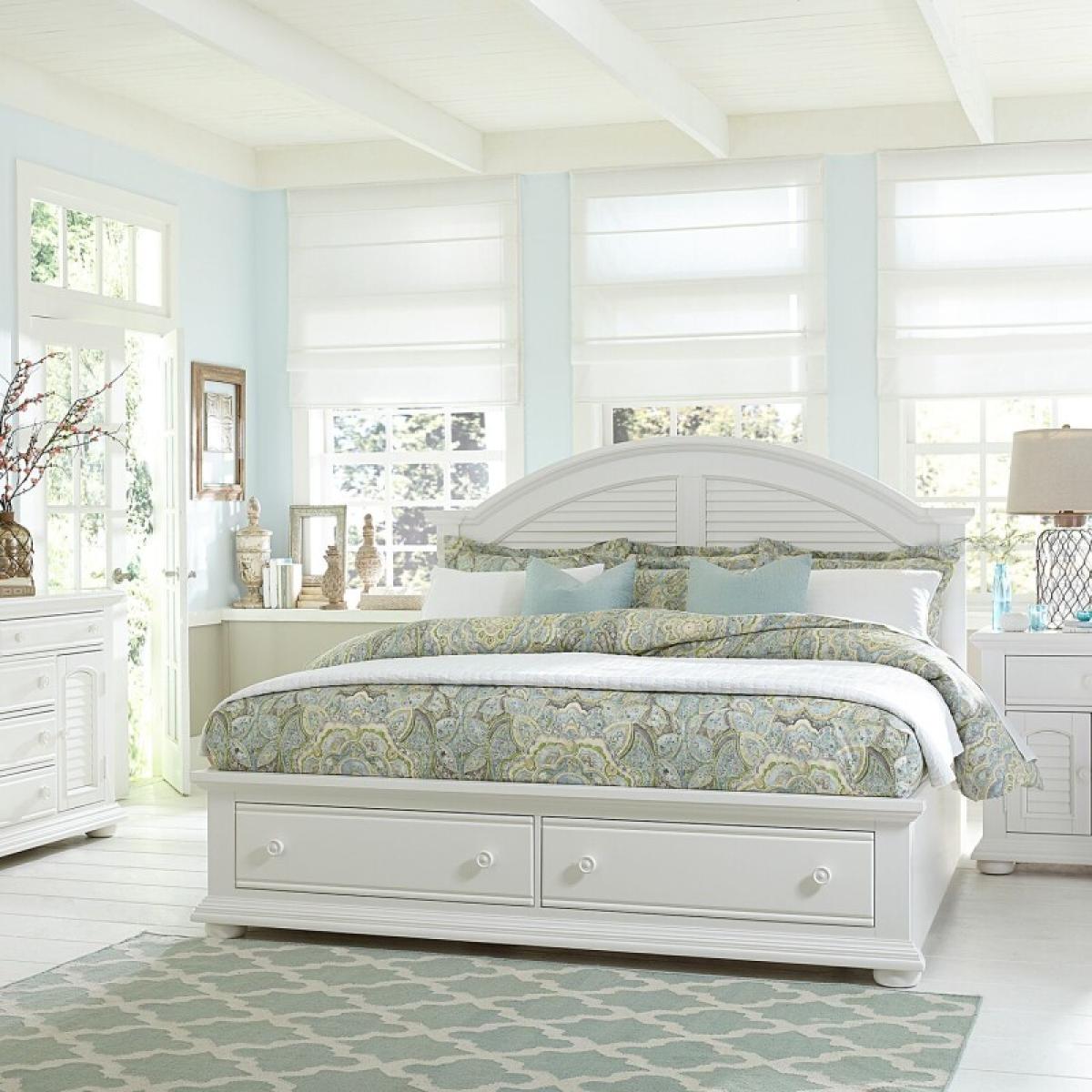 King Storage Bed, Dresser & Mirror, Chest, Night Stand - Image 2