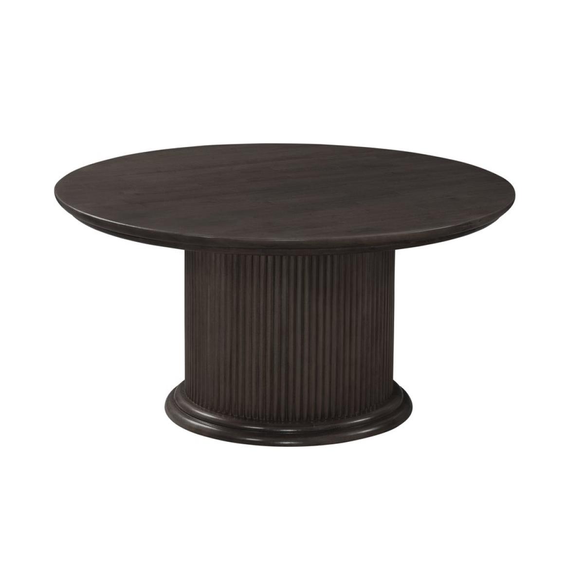 Home Accents - Haven Round Coffee Tabletop and Base in Coal - OT145-25CRT - Image 2