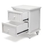 Monaco Blanc 2 Drawer Electrified Nightstand - Image 5