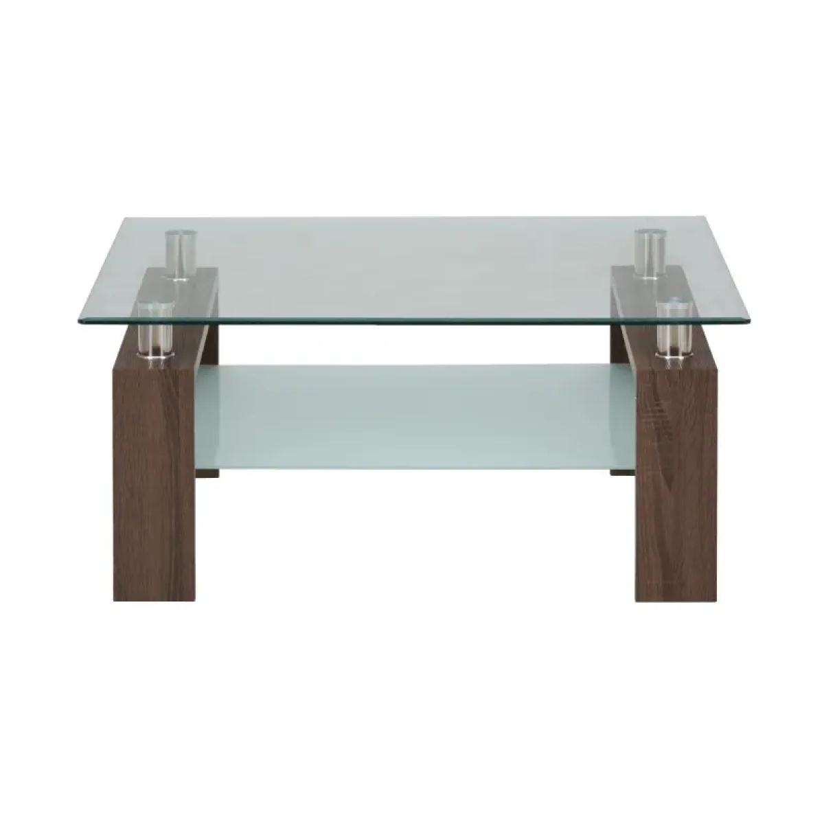 25d1927afe63c1c50951e560410e0b21 Compass Square Glass Coffee Table - Image 1