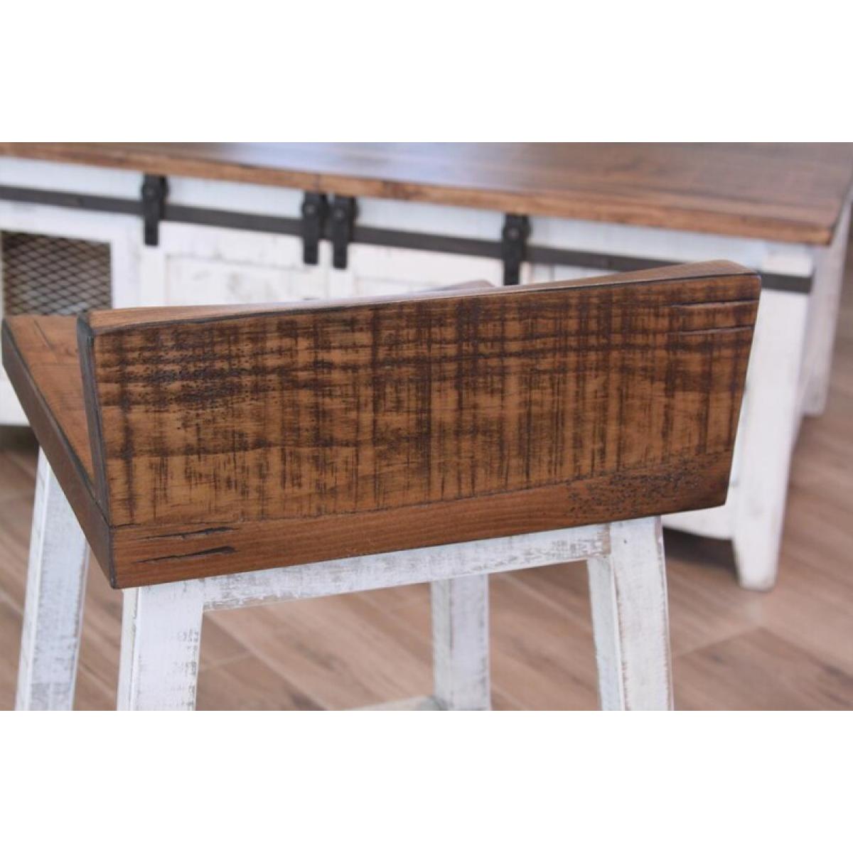 24" Wooden Stool - Pueblo - Image 5