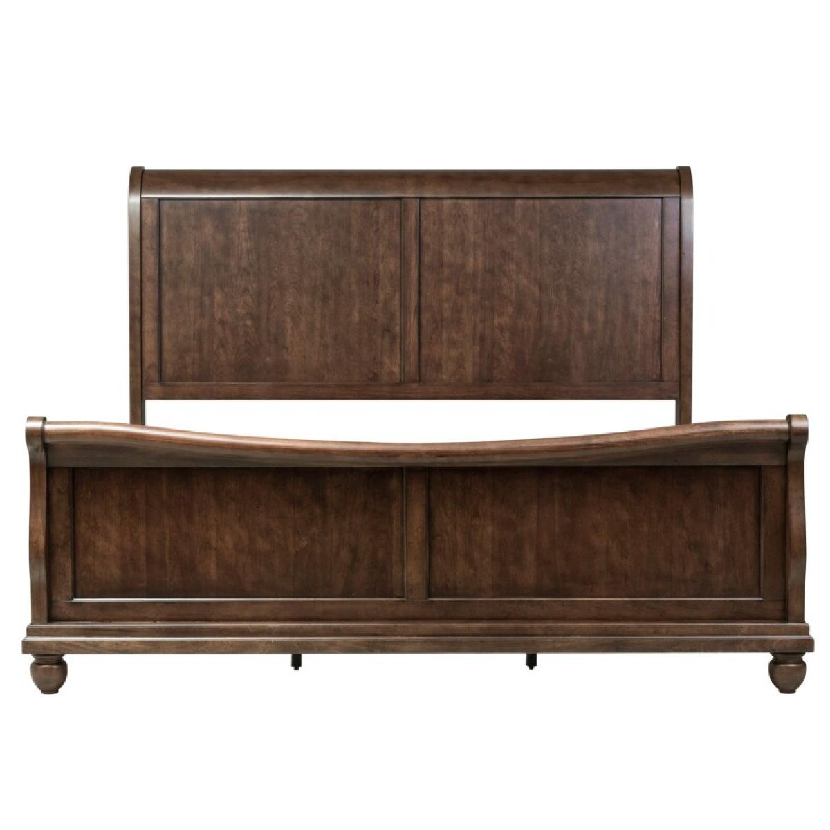 King Sleigh Bed, Dresser & Mirror, Chest - Image 4