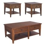 Lake House 3 Piece Set (1-Cocktail 2-End Tables) - Image 3