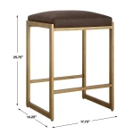 Atticus Counter Stool, Gold - Image 7