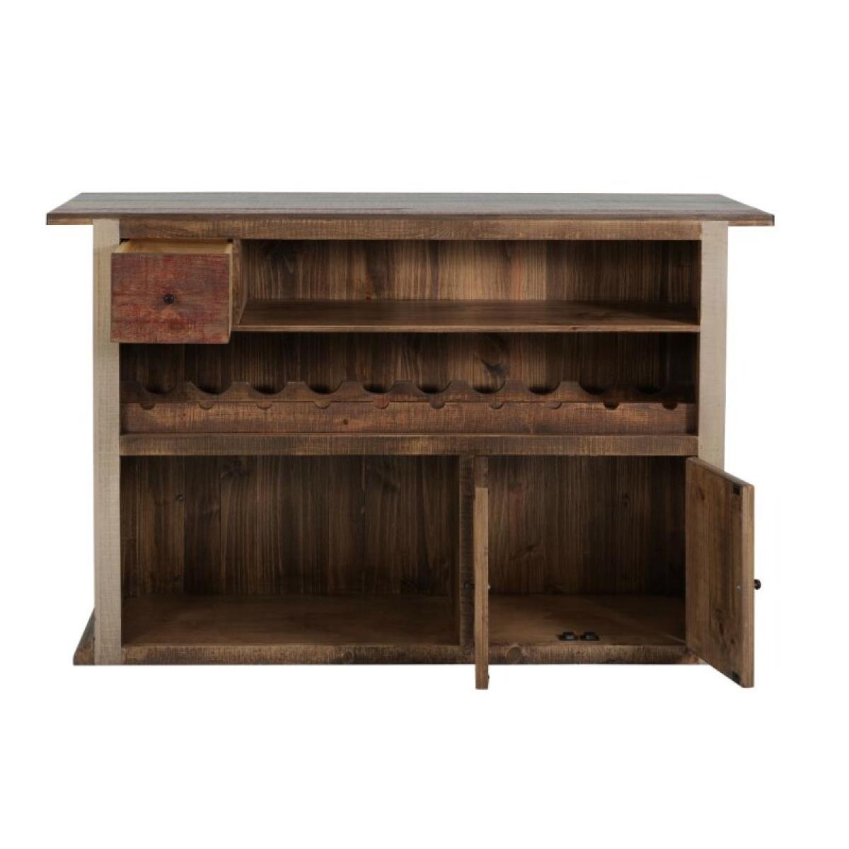 1 Drawer, 2 Door Bar - Antique - Image 4
