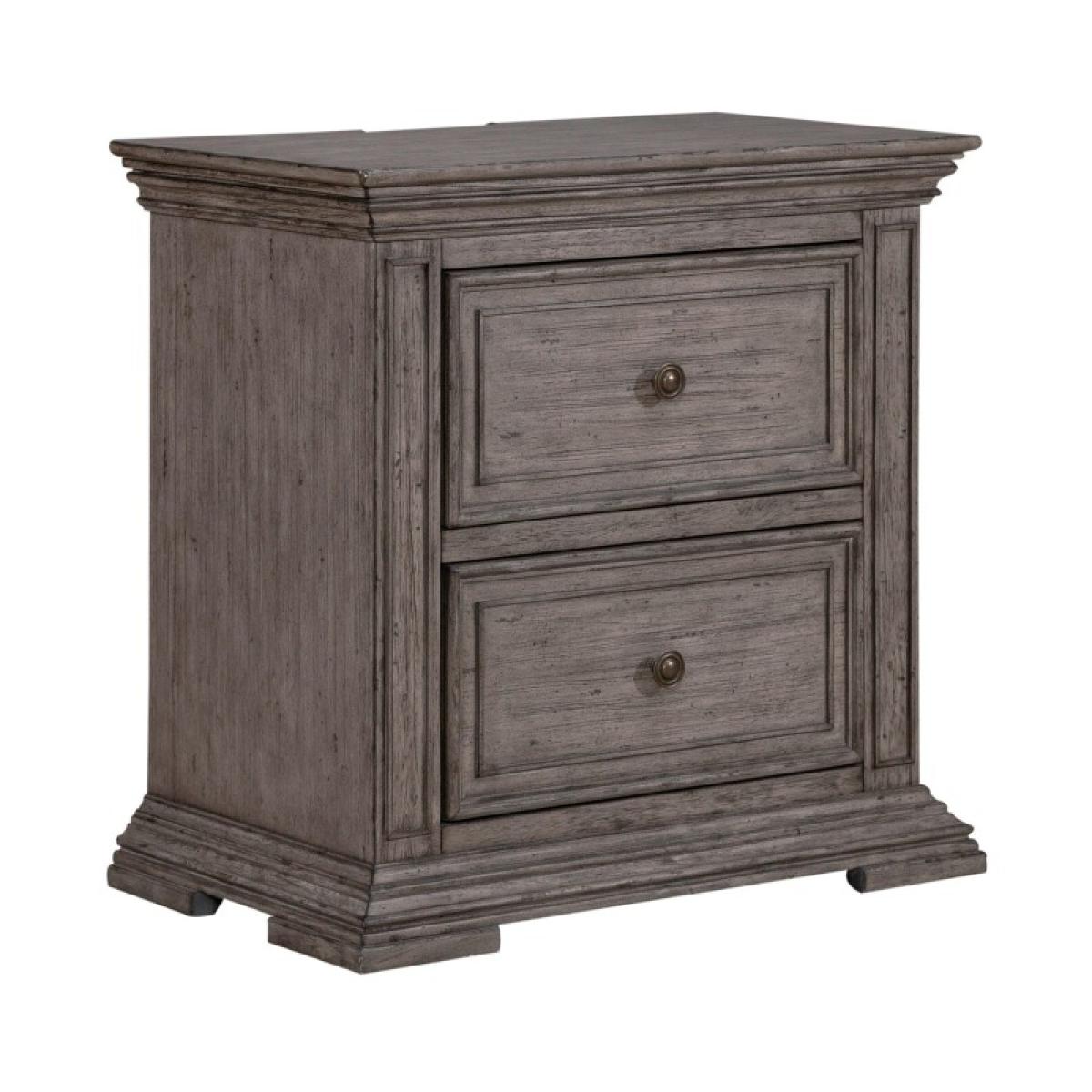 Big Valley 2 Drawer Night Stand w/ Charging Station - Image 3