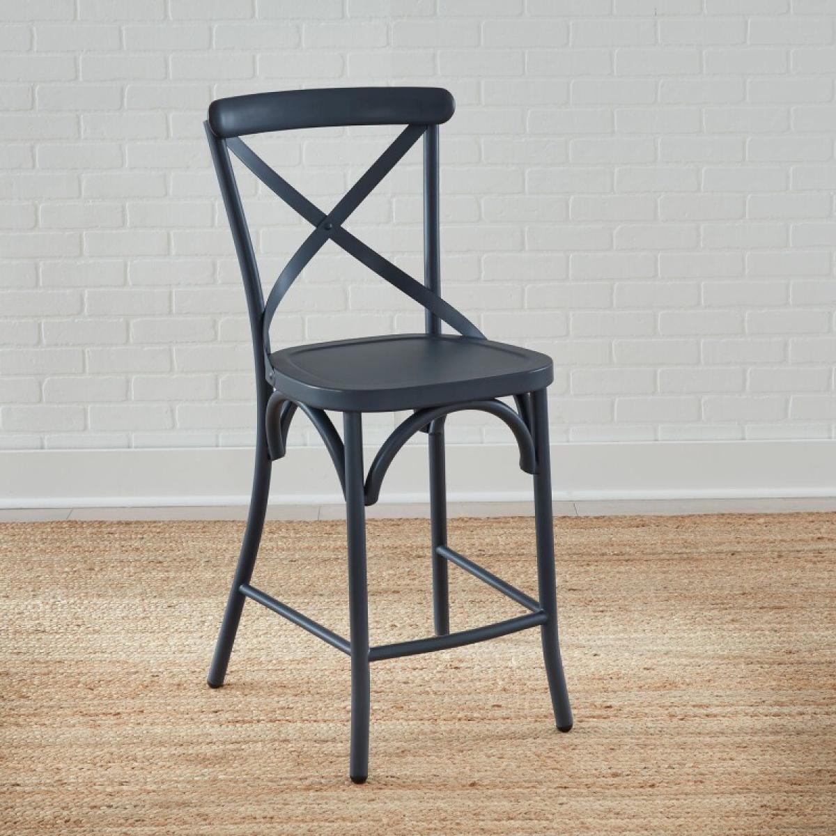 X Back Counter Chair- Navy - Image 2