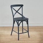 X Back Counter Chair- Navy