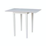 Dining Essentials - Small Drop Leaf Leg Table in White - Image 3