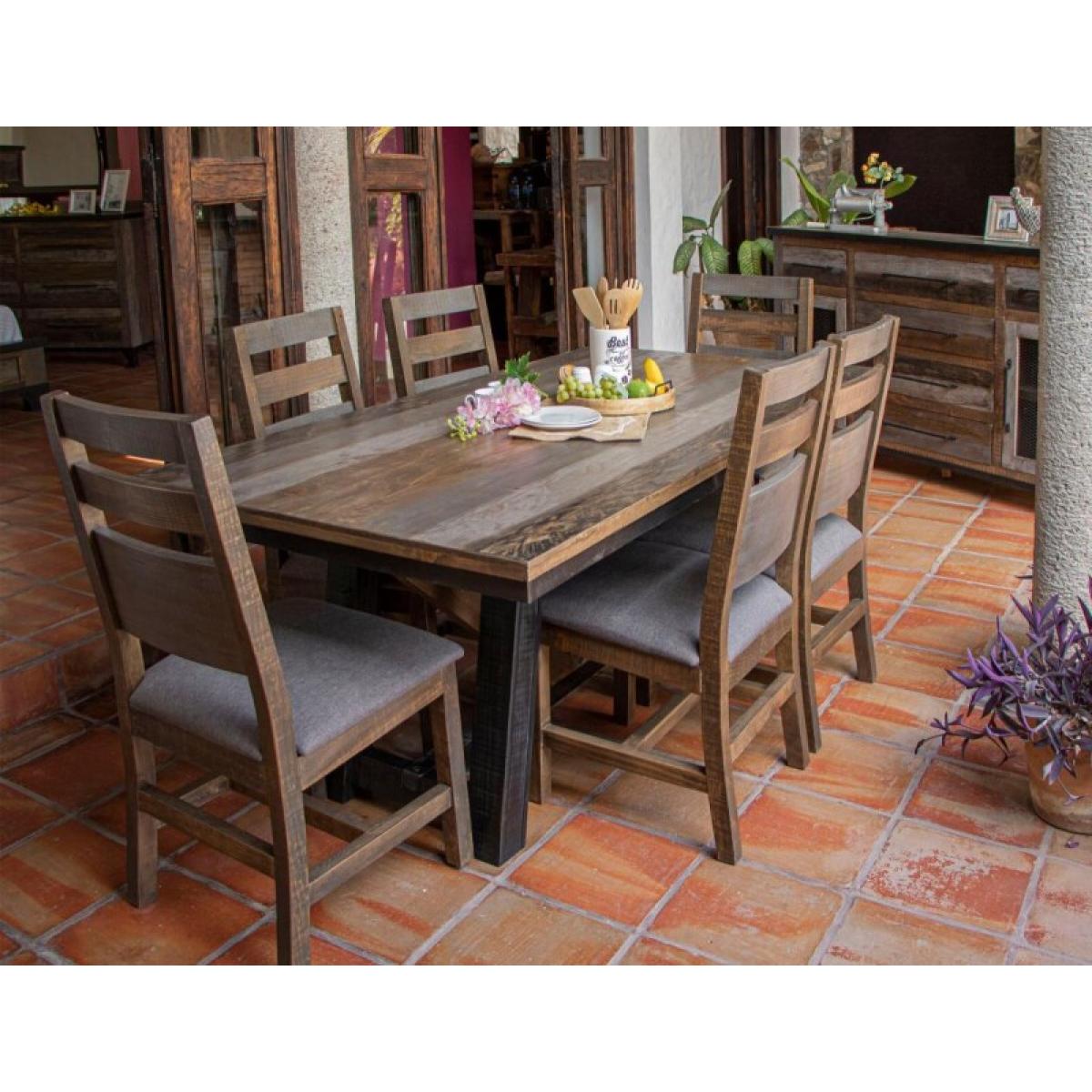 6 Drawer 2 Doors Buffet - Antique - Image 4