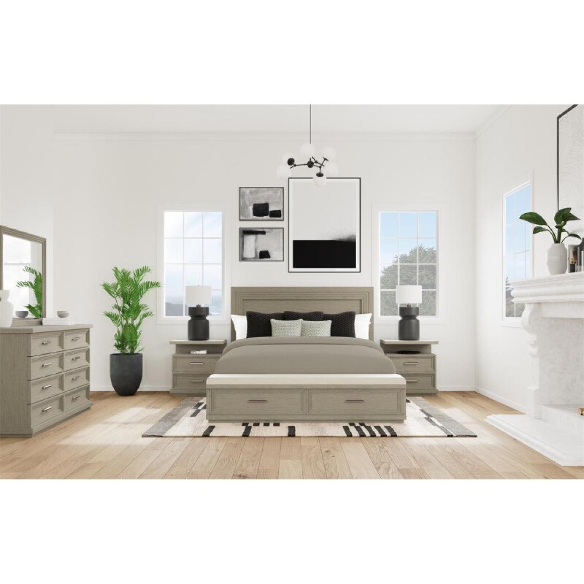 Cascade Dovetail Queen Illuminated Panel Upholstered Storage Bed - Image 5