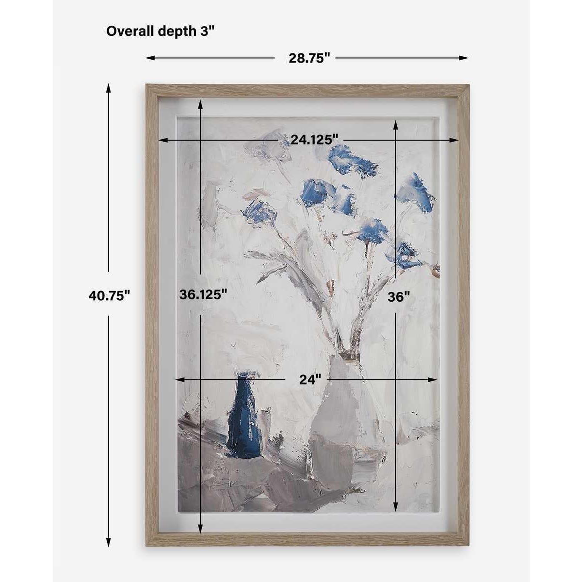 Blue Flowers In Vase Framed Print - Image 8