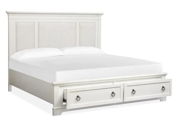 Kingston B6407-75A Complete Cal.King Panel Storage Bed w/Upholstered Headboard - Image 3