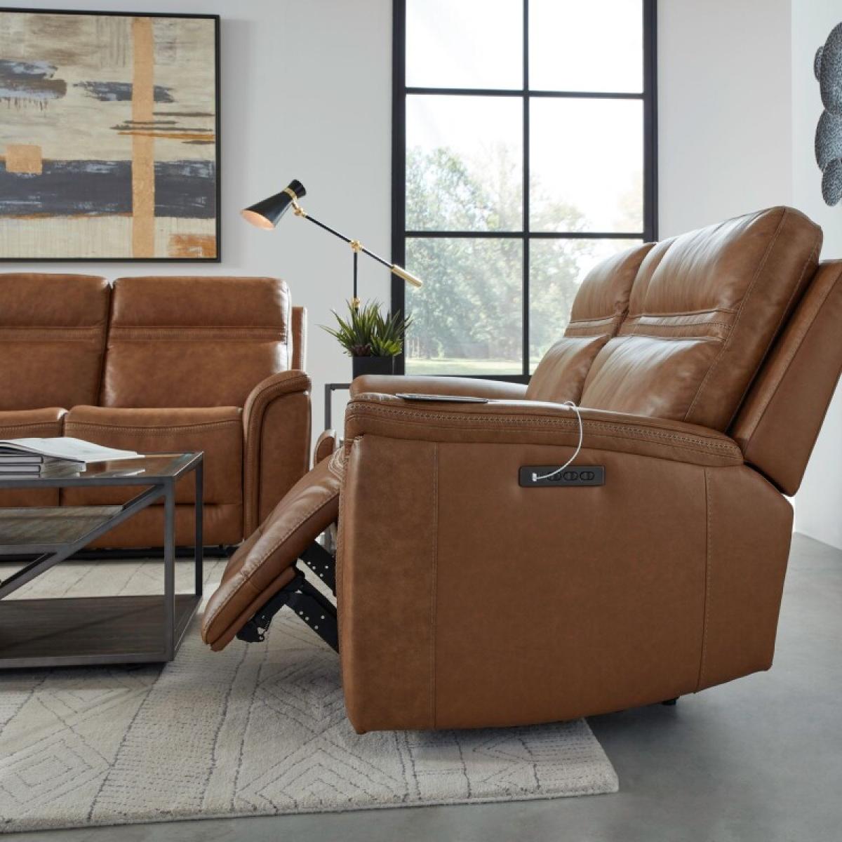 Cooper Loveseat w/Console P3 & ZG - Camel - Image 4