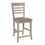 Cosmopolitan Collection - 24" Roma Stool in Taupe Gray