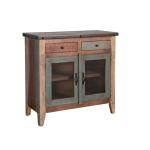 2 Drawer, 2 Mesh Doors Server - Antique