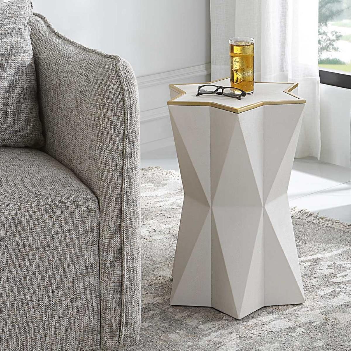 Capella Accent Table, White - Image 4