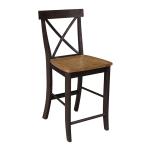 Dining Essentials - X-Back Stool in Hickory & Coal