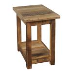 Reclamation Salvaged Wood Chairside Table - Image 3
