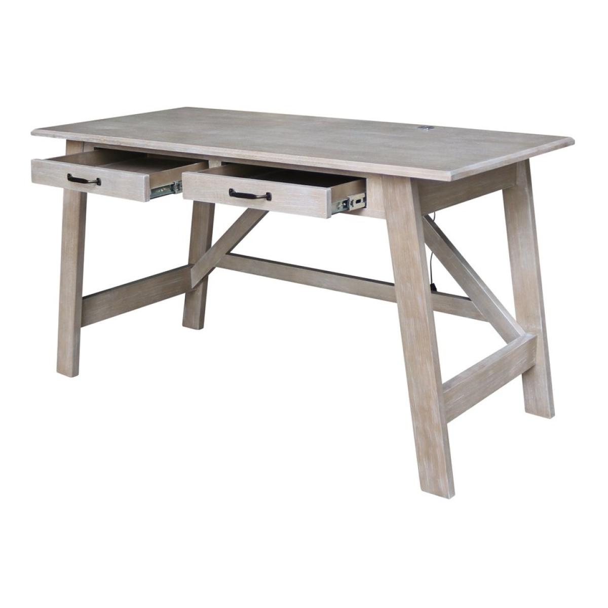 Home Accents - Serendipity Desk in Taupe Gray - Image 3