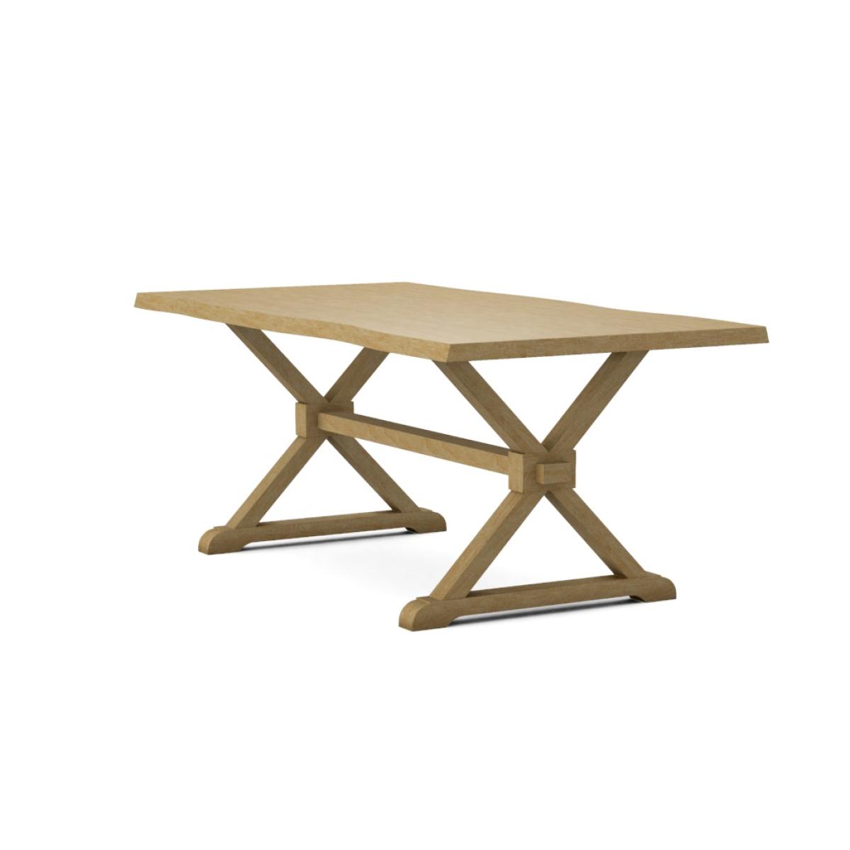 Farmhouse Live Edge Table Top w/ Farmhouse Trestle Base - T-3872TB - Image 29