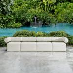 Bolster Back Outdoor Sofa, Armless - Image 16