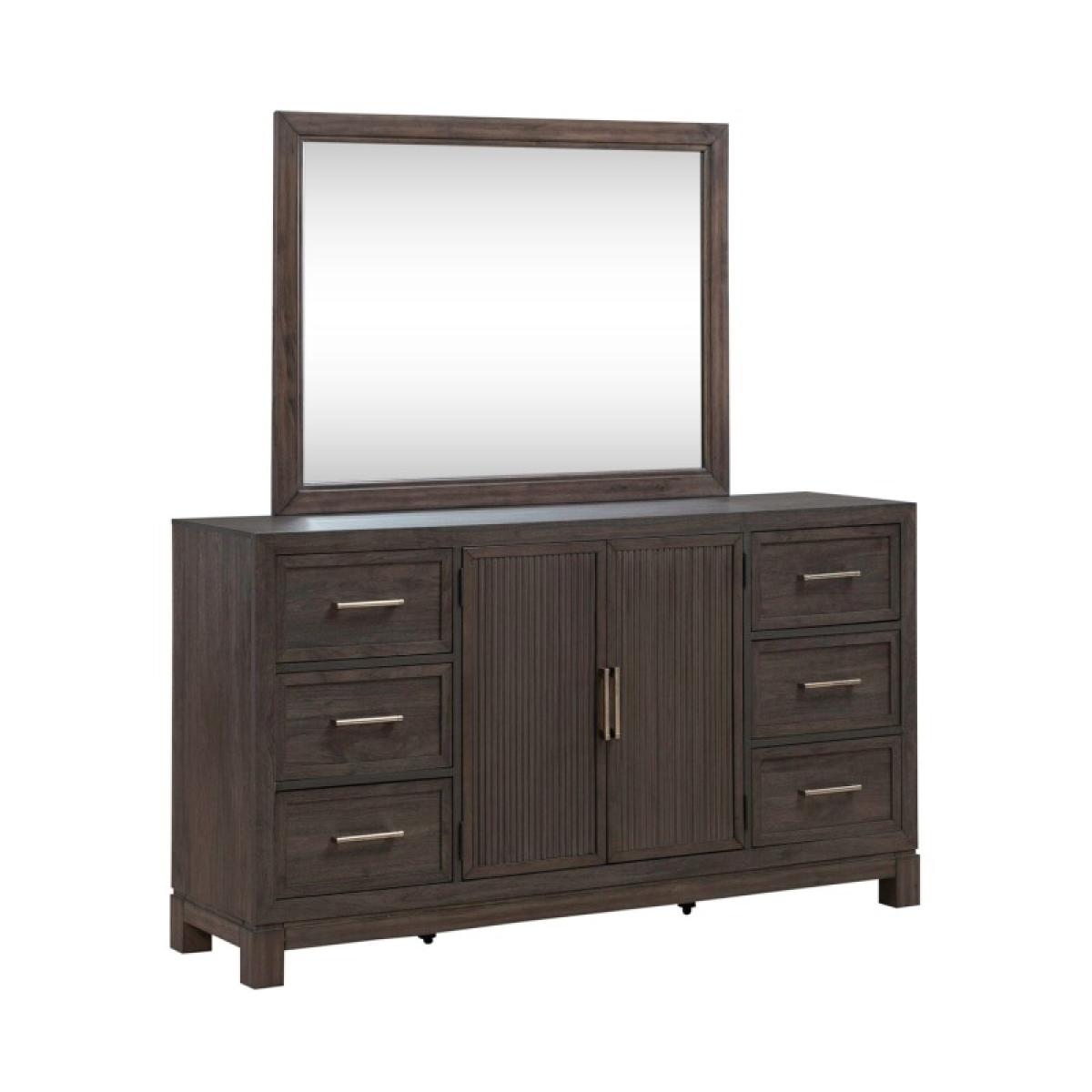 Modern Edge Dresser & Mirror - Image 3