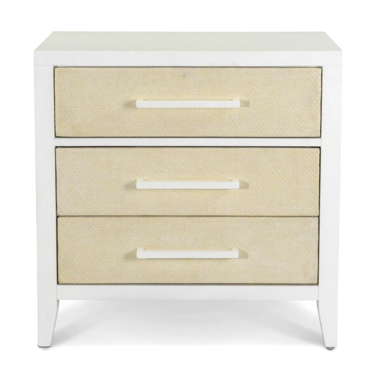Miramar Electrified 3-drawer Woven Nightstand - Image 4