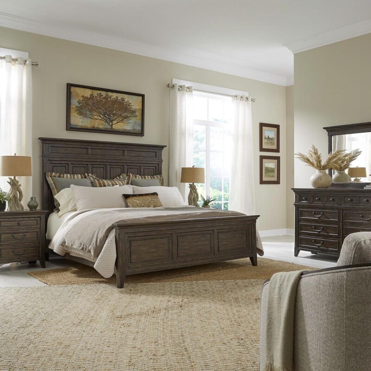 Paradise Valley Queen Panel Bed, Dresser & Mirror, Night Stand - Image 2