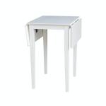 Dining Essentials - Small Drop Leaf Leg Table in White