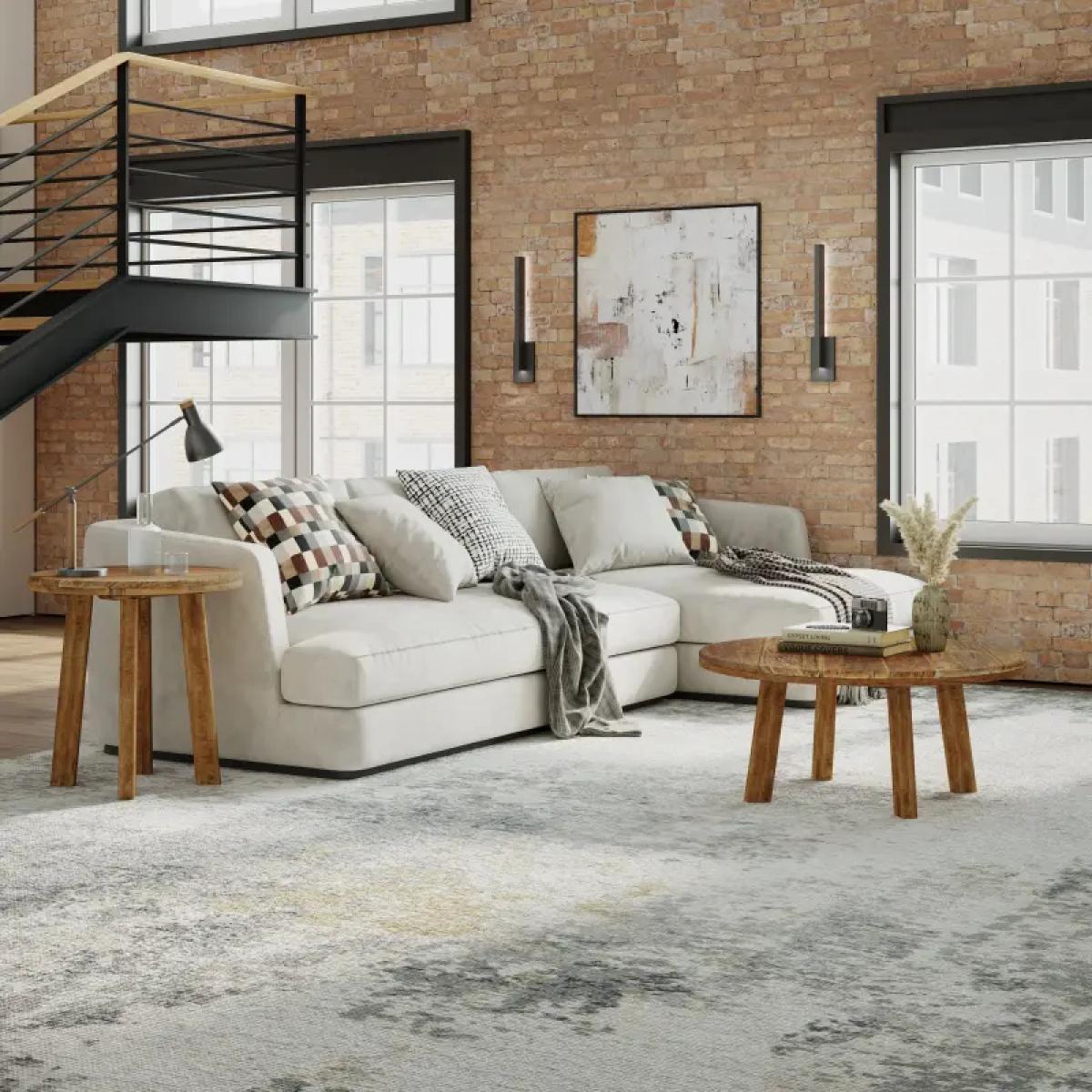 Reclamation Salvaged Wood Round Coffee Table - Image 4