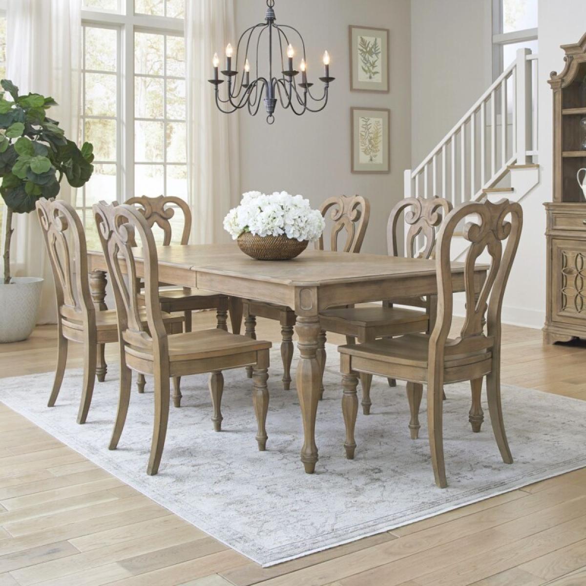2c2cf5a983c50bdff4ccab8052beac89 Magnolia Manor Alt 7 Piece Rectangular Table Set - Image 1