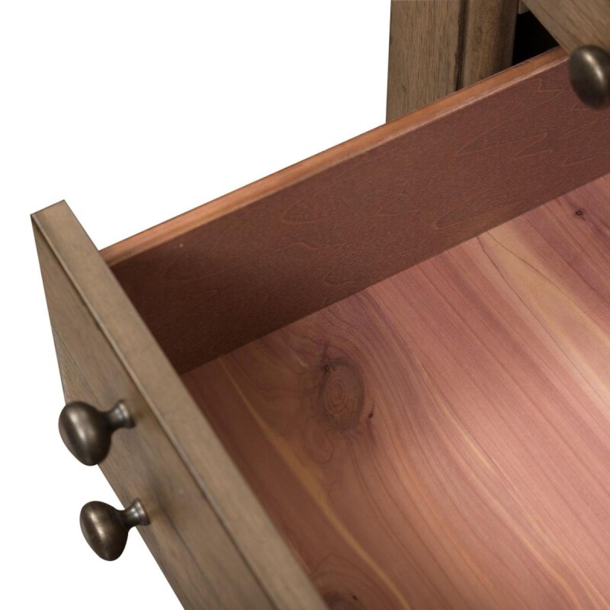 Americana Farmhouse Bedside Chest w/ Charging Station - Image 7