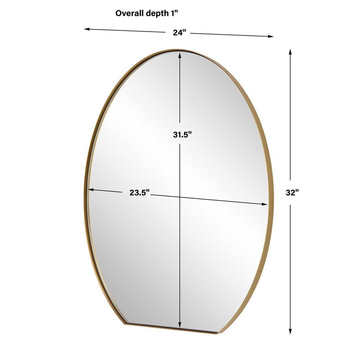 Cabell Oval Mirror, Brass - Image 7