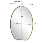 Cabell Oval Mirror, Brass - Image 7