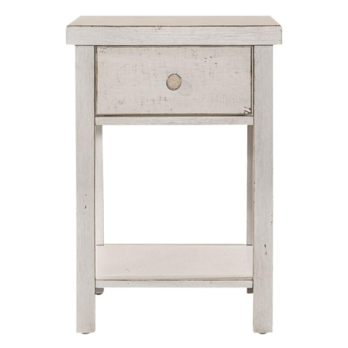 Modern Farmhouse Drawer Chair Side Table - Image 4