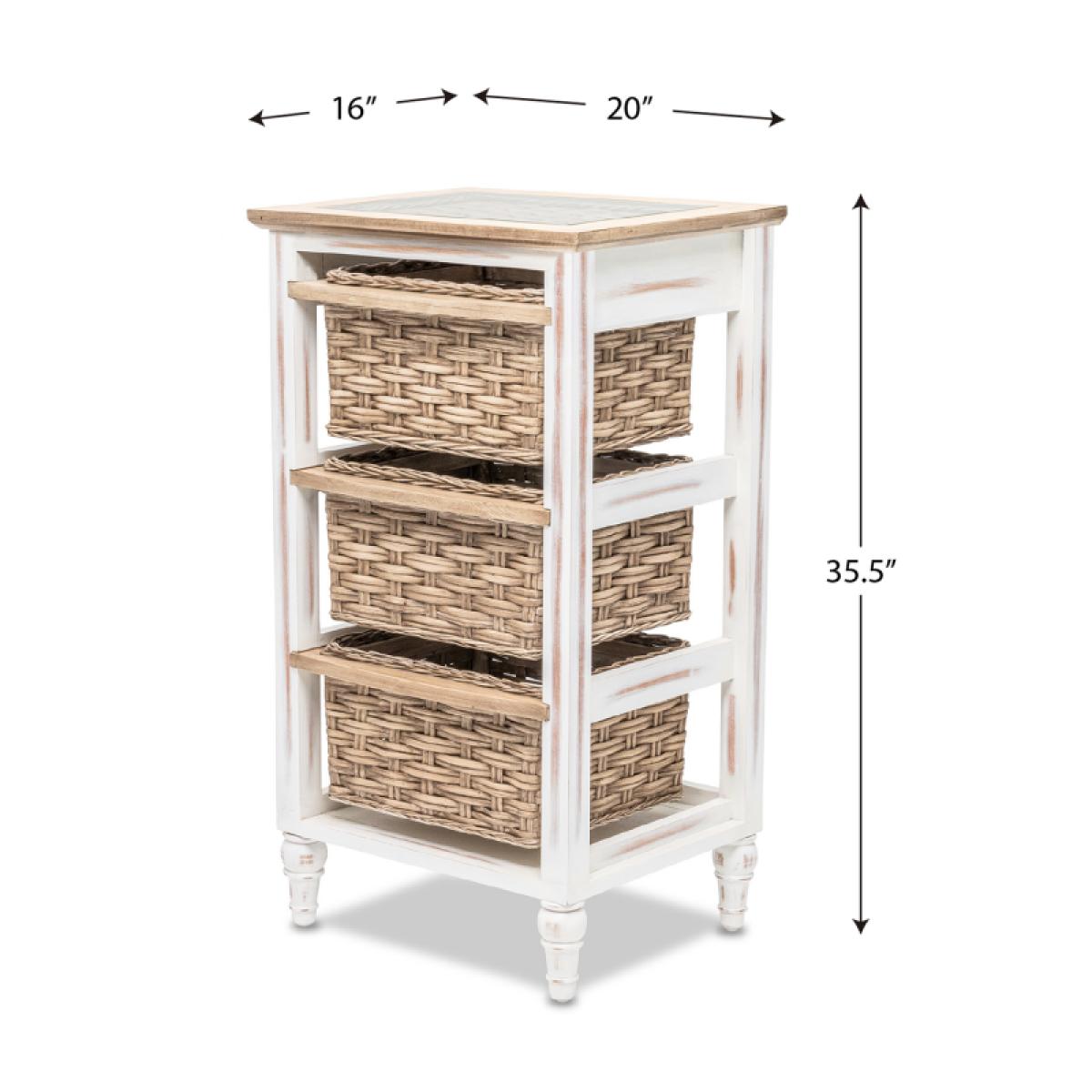Island Breeze 3-basket Storage Cabinet - Image 11