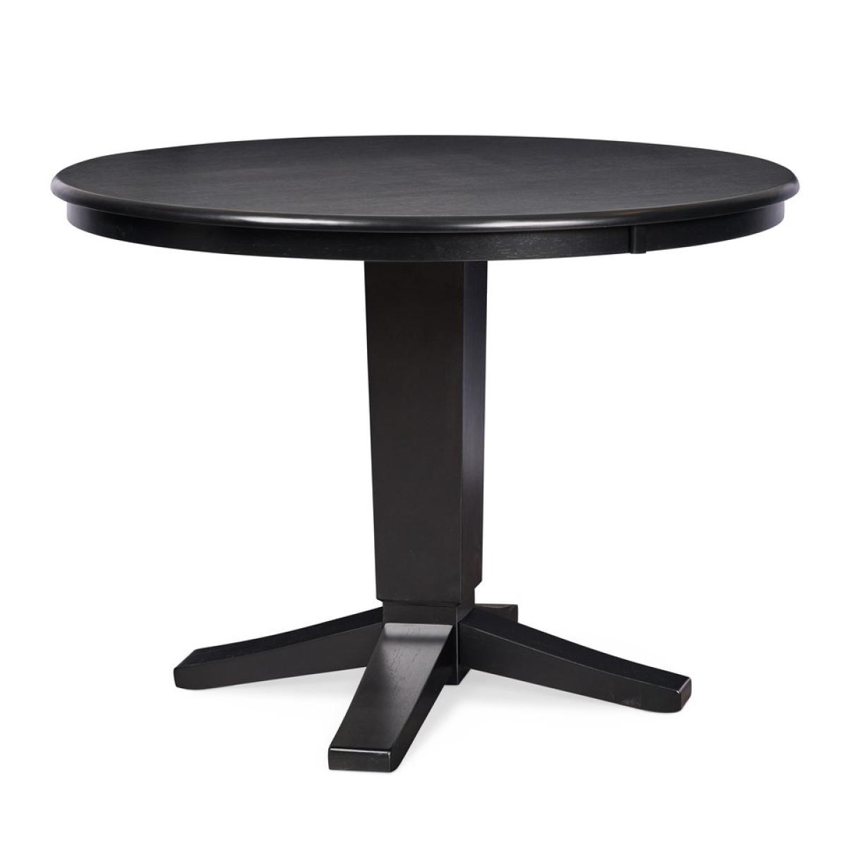 2e63178bf46c7276669662d0e2abaec7 Dining Essentials - 42" Round Solid Top w/30"H Aria Pedestal in Black - T46-23B - Image 1