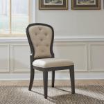 Americana Farmhouse Uph Tufted Back Side Chair - Black