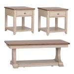 Farmhouse Reimagined 3 Piece Set (1-Cocktail 2-End Tables) - Image 2