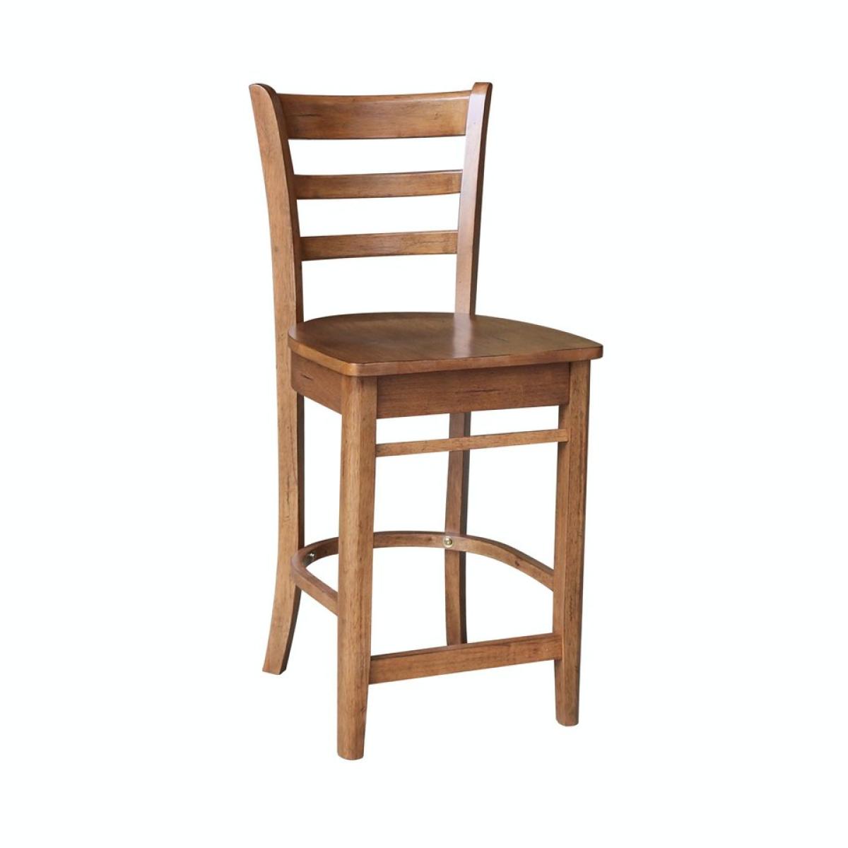 Dining Essentials - Emily Stool in Bourbon Oak - Image 2
